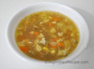 Vegetable Sweet Corn Soup Recipe
